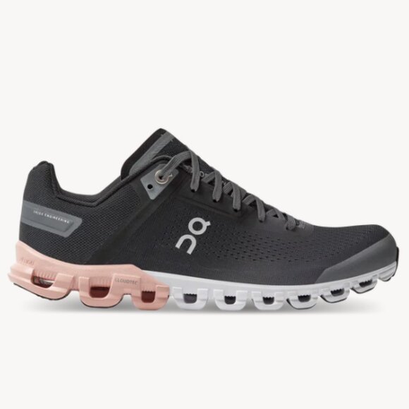 ON RUNNING women's cloudflow wide running shoes Rock/Rose 10.5W - Picture 1 of 7